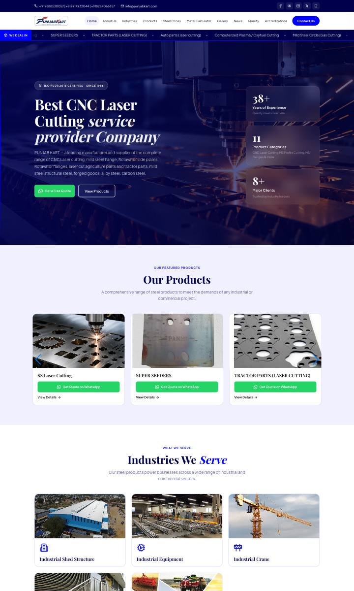 Punjab Kart website homepage